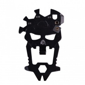 In  Outdoor Skull Multifunctional Combination Tool Multi-function Bottle Opener Screwdriver Key Knife Sharpener Carabiner Mutifunctional Survival Kit