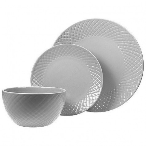 Quilted 12 pieces dinner set