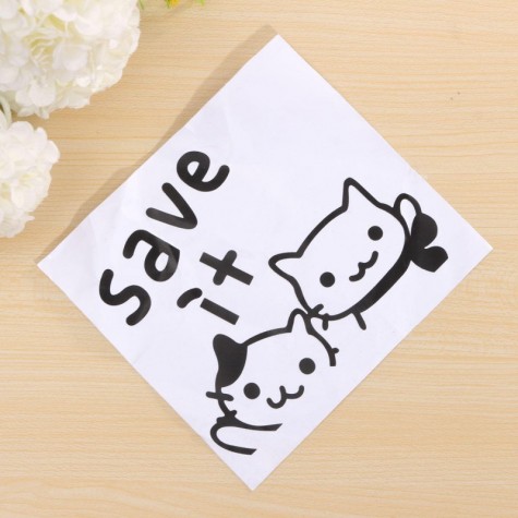 Kitty Cute Cartoon Wall Sticker Creative Decorative Electricity Socket Switch Sticker