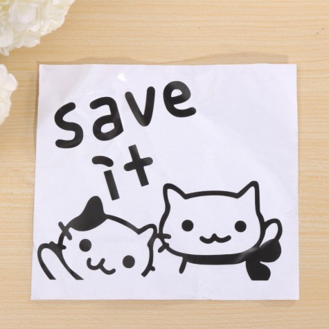 Kitty Cute Cartoon Wall Sticker Creative Decorative Electricity Socket Switch Sticker