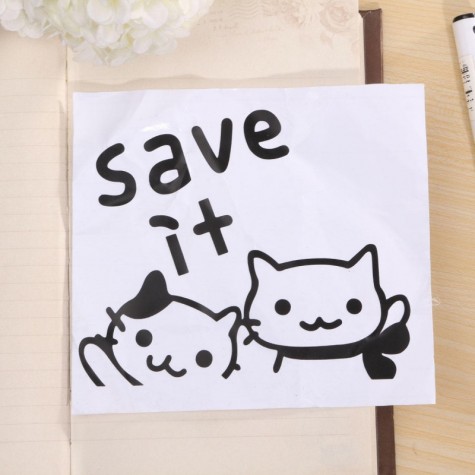 Kitty Cute Cartoon Wall Sticker Creative Decorative Electricity Socket Switch Sticker