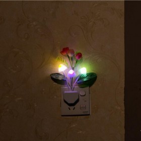 Roses Mushroom LED Light Control Night Light  Colors Changing Flower Home Wall Decor Gift