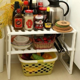 Superposition Shelf Multilayer Foldable Storage Racks Kitchen Shelving Holders Multi Use Organizer