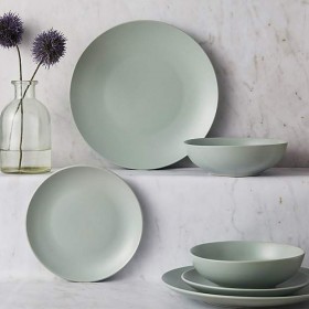 12 sets of sepiolite blue tableware