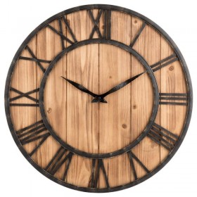 Creative Round Silent Wooden Wall Clock Decorative Clock for Living Room Home Decorations