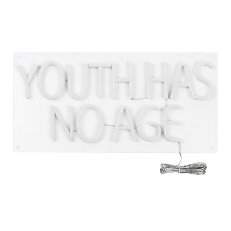 Youth Has No Age Neon Sign LED Tube Visual Artwork Bar Pub Club Wall Decor String Light