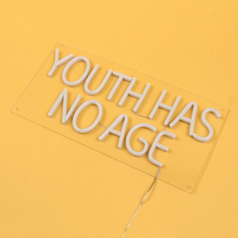 Youth Has No Age Neon Sign LED Tube Visual Artwork Bar Pub Club Wall Decor String Light