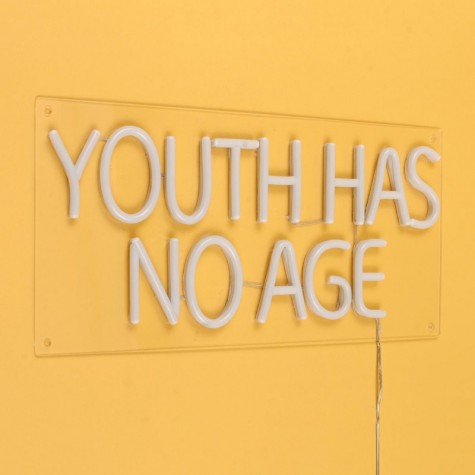 Youth Has No Age Neon Sign LED Tube Visual Artwork Bar Pub Club Wall Decor String Light