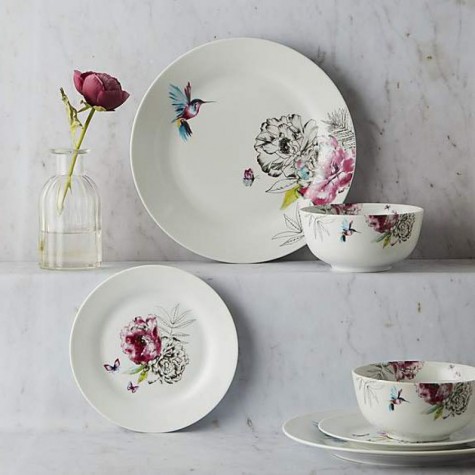 12 sets of elegant flower dinner utensils