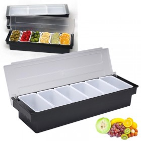 Compartment Divided Fruit Food Storage Case Box Kitchen Storage Container Garnish Crisper