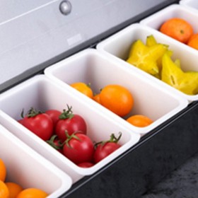 Compartment Divided Fruit Food Storage Case Box Kitchen Storage Container Garnish Crisper