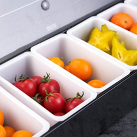 Compartment Divided Fruit Food Storage Case Box Kitchen Storage Container Garnish Crisper