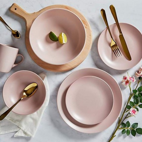 12 sets of pink cutlery