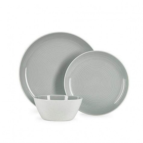 Grey 12-piece dinner set