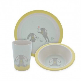 Children's Easter bunny dinner set