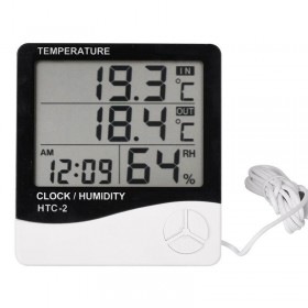 Indoor And Outdoor Electronic Temperature Hygrometer Multi - Function Alarm Clock