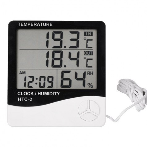 Indoor And Outdoor Electronic Temperature Hygrometer Multi - Function Alarm Clock