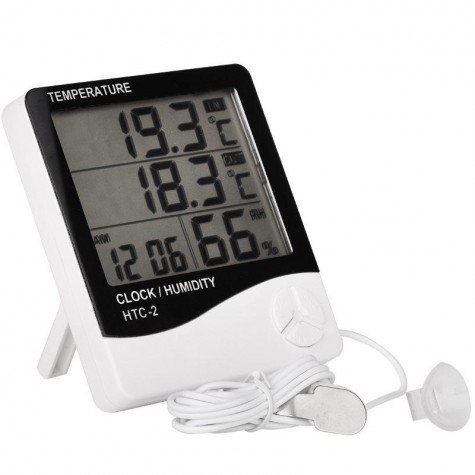 Indoor And Outdoor Electronic Temperature Hygrometer Multi - Function Alarm Clock