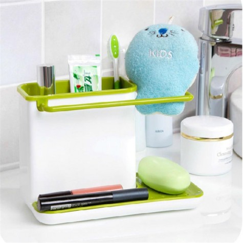 Kitchen Sponge Holder Box Dish Drying Rack Drain Shelf Draining Sink Organizer Kitchen Accessories