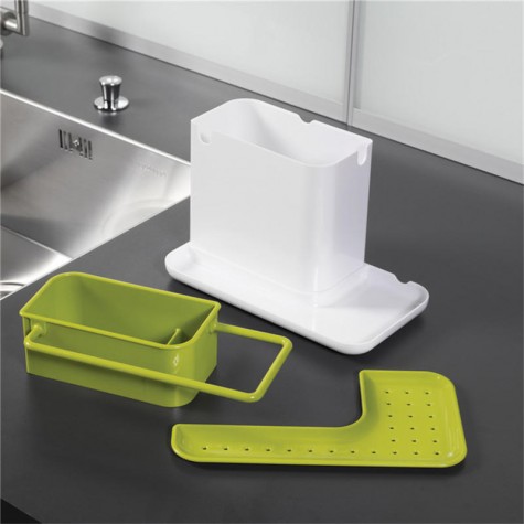 Kitchen Sponge Holder Box Dish Drying Rack Drain Shelf Draining Sink Organizer Kitchen Accessories