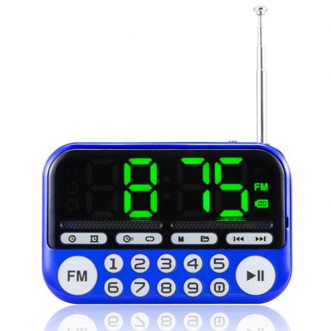 Portable Speakers Outdoor Dancing Speaker TF card USB FM Radio Music Surround MP Player Big Button Luminous Alarm Clock x2