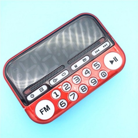 Portable Speakers Outdoor Dancing Speaker TF card USB FM Radio Music Surround MP Player Big Button Luminous Alarm Clock x2