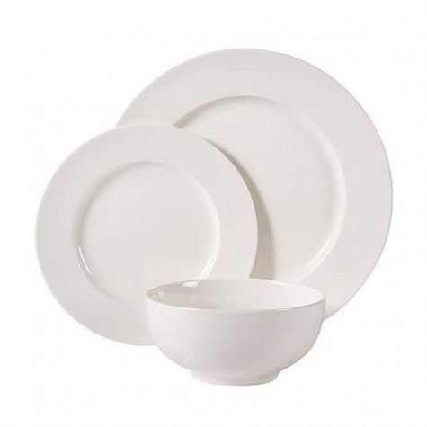 Simple solid color 12-piece dinner set