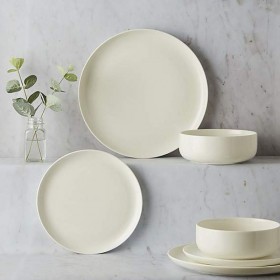 Pure white 12 piece dinner set