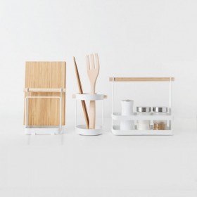 Simple Kitchen Storage Rack Set Condiment Tableware Chopping Board Rack