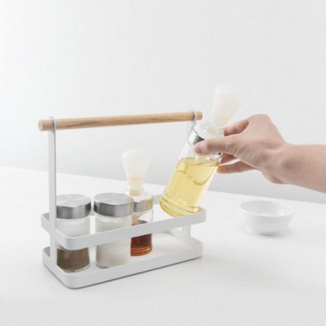 Simple Kitchen Storage Rack Set Condiment Tableware Chopping Board Rack