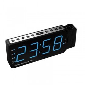 Alarm Clock Projector LED Digital Display Temperature Snooze FM Radio Projector Clock