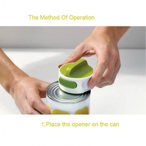 Can Opener Easy Twist Release Portable Space Saving Manual Stainless Steel Rotation Opening Tools