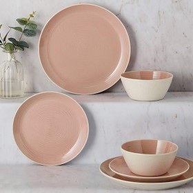 Blush pink design 12 piece dinner set