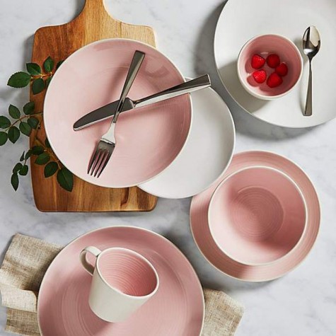 Blush pink design 12 piece dinner set