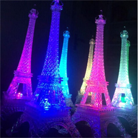 Led Colors Changing Eiffel Tower Night Light Romantic Decorative Lights Decor Gift