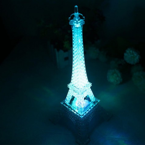 Led Colors Changing Eiffel Tower Night Light Romantic Decorative Lights Decor Gift