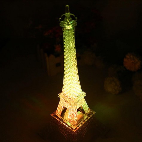 Led Colors Changing Eiffel Tower Night Light Romantic Decorative Lights Decor Gift