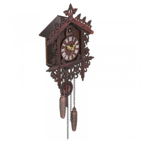 Cuckoo Wall Clock Hanging Handcraft Wall Clock Decoration Art Vintage Bird Swing Wood Cuckoo Clock