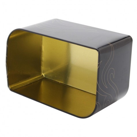 Black Vintage Metal Bread Tea Storage Bin Candy Container Boxes Kitchen Storage Container