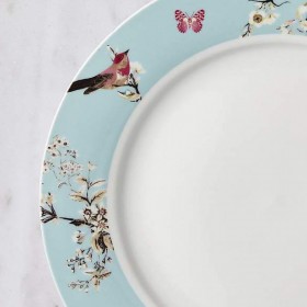 12 pieces of beautiful bird-patterned dinner ware