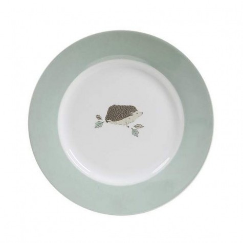 A 12-piece dinner set with hedgehog design