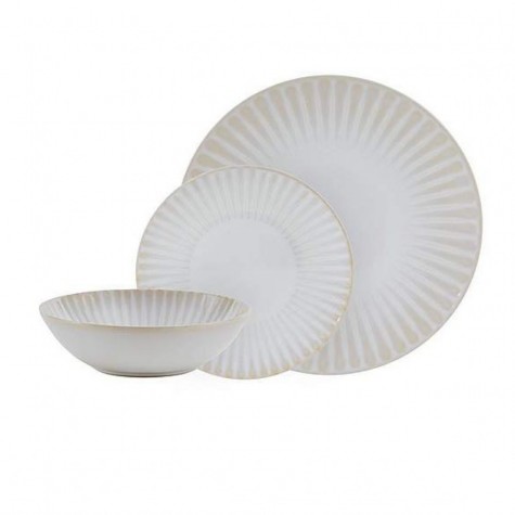 The temple set of 12 pieces of white tableware