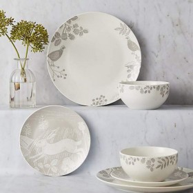 12 piece set of Taupe dinner set