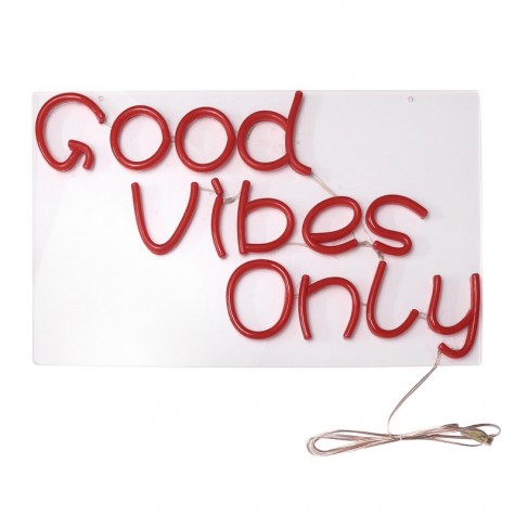 Good Vibes Only Neon Art Sign Handmade Visual Artwork Wall Decor Light