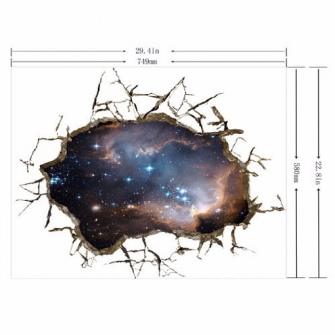 Wall Decals Starry Sky Celling Hole Sky Sticker Home Wall Decor Gift