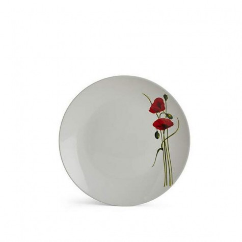 12 dinner sets with poppy design