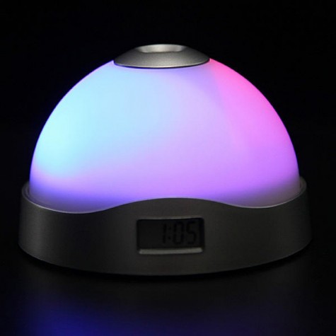 Color Change Alarm Clock Time Projection LED Clock Flashlight Snooze Alarm Clock