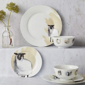 Nongjia courtyard exquisite animal illustration design set of 12 dinner tableware