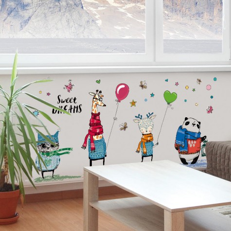 Cartoon Car Wall Stickers Children Boys Room Kindergarten School Decorative Wall Stickers *CM